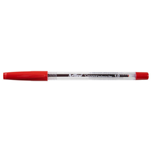 Artline Smoove Ballpoint Pen 1.0mm Red Box of 20