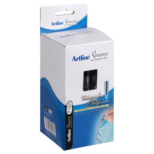 Artline Smoove Ballpoint Pen 1.0mm Black Box of 50