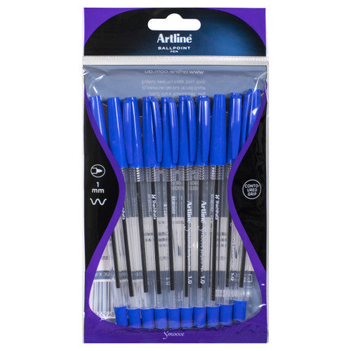 Artline Smoove 8210 Ballpoint Pen Medium Blue 12 x 10 Packs