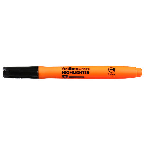 Artline Supreme Highlighter Marker Orange Antimicrobial Pack of 12
