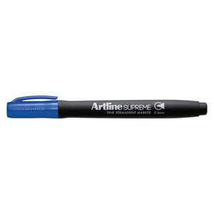 Artline Supreme Fine Permanent Marker 0.4mm with blue cap, ACCO code 107403