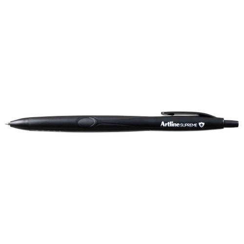 Artline Supreme Retractable Antibacterial Ballpoint Pen 1.0mm Core Black Pack 10