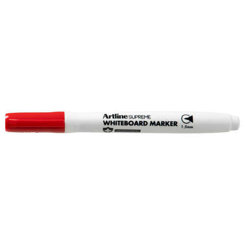Artline Supreme Whiteboard Marker Red Antimicrobial Pack of 12