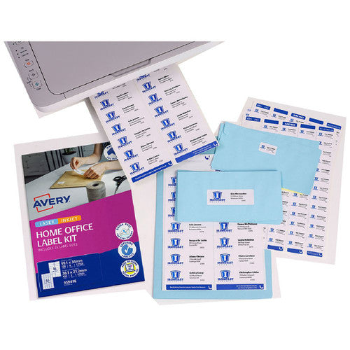 AveryEco Home Office Label Kit L7162 L7651 10 Pack Laser Inkjet White