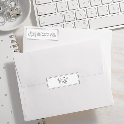 Avery Multi Use Labels With Silver Border 10 Pack 63.5x24mm Laser Inkjet 16UP