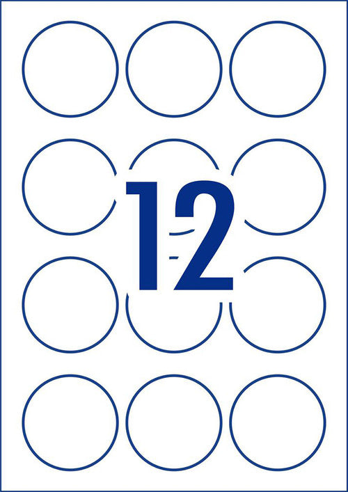 Avery Round Kitchen Pantry Labels 4 Pack 40mm Diameter Laser Inkjet 12UP
