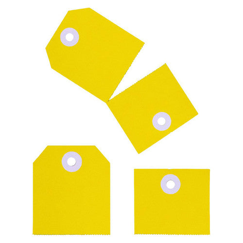 Avery Yellow 2in1 Perforated Tag 54x108mm 100 Pack