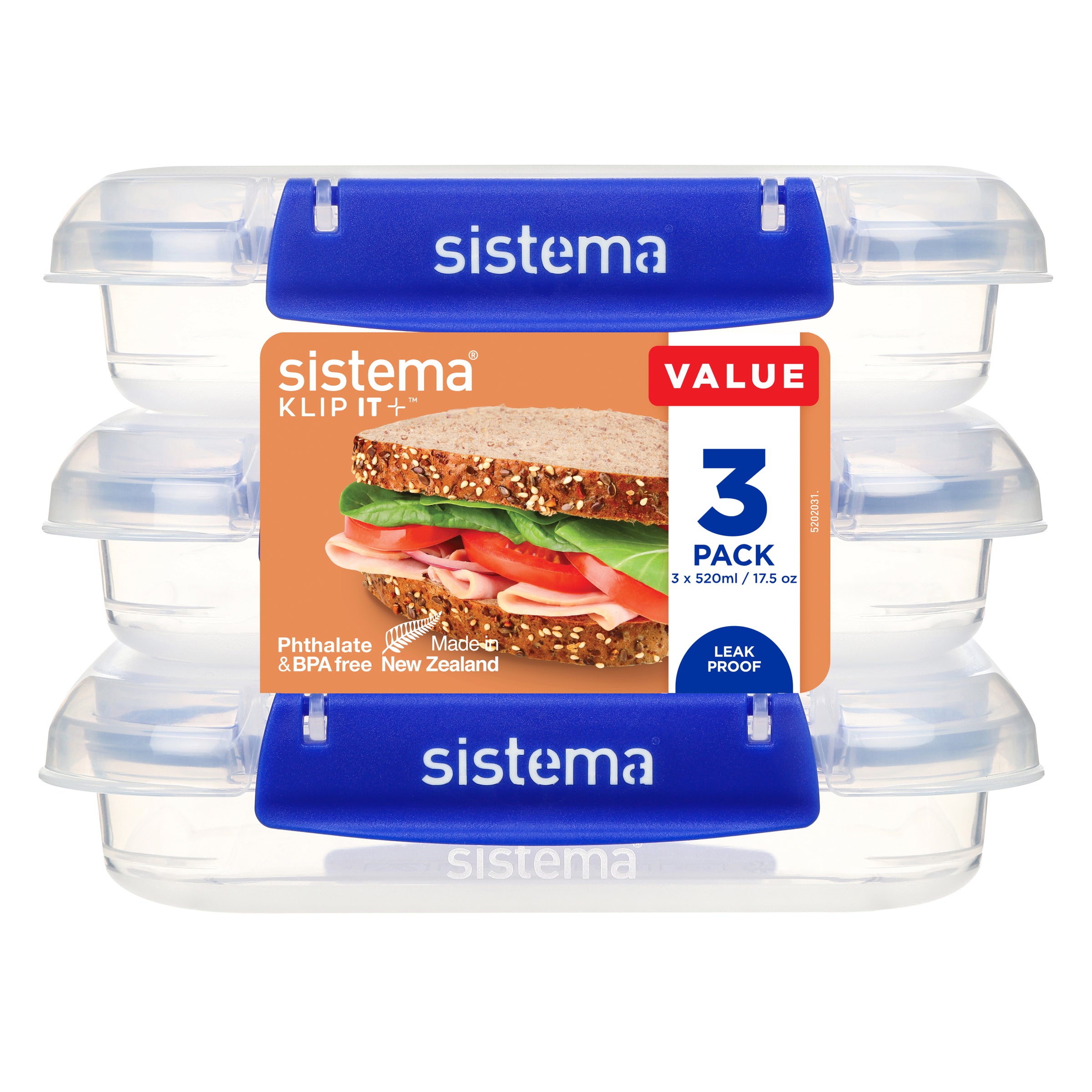 Sistema Klip It Plus 520ml Square - image 1