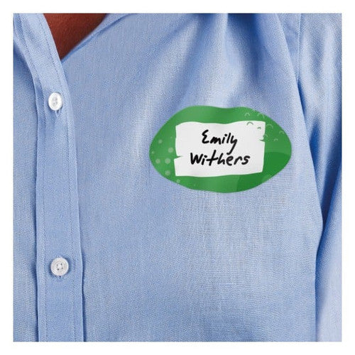 Avery Oval Print and Design Fabric Name Badge Labels Box Of 80 Labels