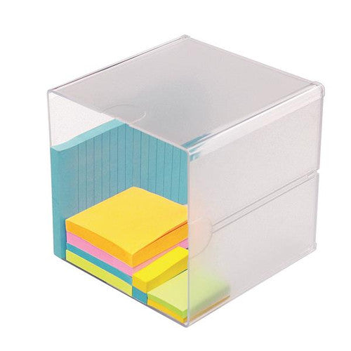 Deflecto Stackable Cube Open Clear Organiser
