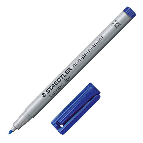 Staedtler Lumocolor Non-Permanent Pen Medium Blue Box of 10 315-3