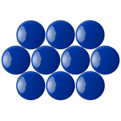 Quartet Magnetic Buttons 30mm Blue Pack of 10