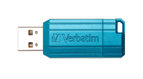 Verbatim Store n Go Pinstripe USB Drive 16GB Caribbean Blue