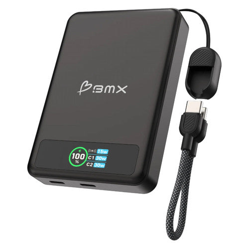 BMX SolidSafe 10K Solid-State Magnetic Power Bank Black