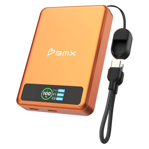 BMX SolidSafe 10K Solid-State Magnetic Power Bank Orange