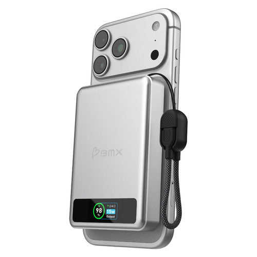 BMX SolidSafe 10K Solid-State Magnetic Power Bank Silver
