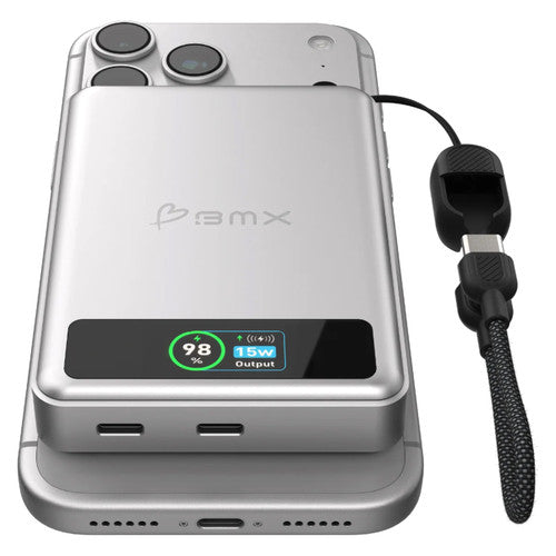 BMX SolidSafe 10K Solid-State Magnetic Power Bank Silver