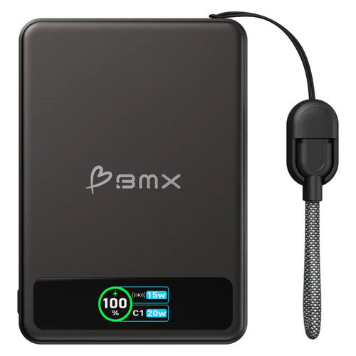 BMX SolidSafe 5K Solid-State Magnetic Power Bank Black