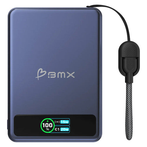 BMX SolidSafe 5K Solid-State Magnetic Power Bank Blue