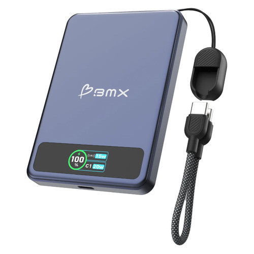BMX SolidSafe 5K Solid-State Magnetic Power Bank Blue