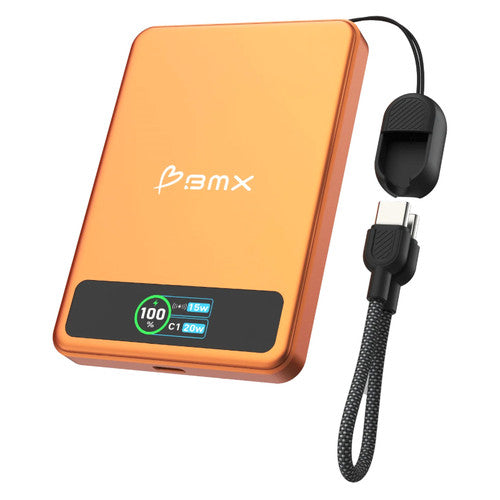 BMX SolidSafe 5K Solid-State Magnetic Power Bank Orange