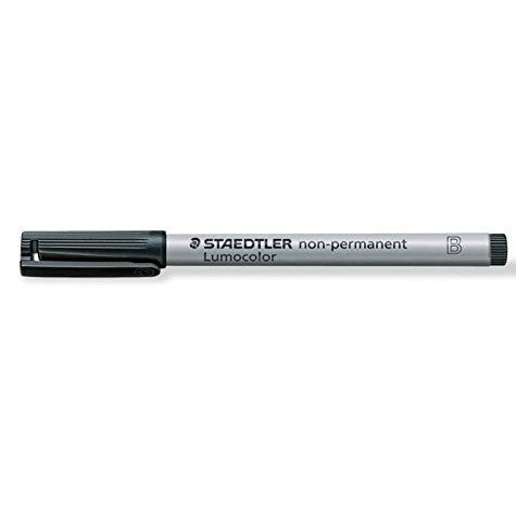 Staedtler Lumocolor Non-Permanent Pen Broad Black Box of 10 312-9