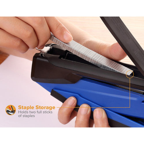 Bostitch 311148 InPower Antimicrobial Full Strip Stapler 20 Sheets Blue Black