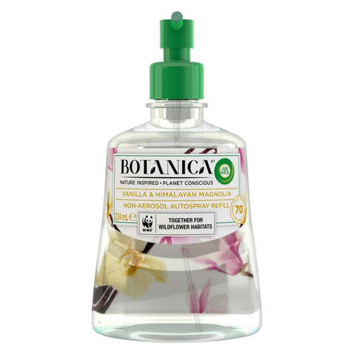 Botanica by Air Wick Vanilla and Himalayan Magnolia Automatic Spray Refill Pack of 4