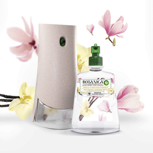 Botanica by Air Wick Vanilla and Himalayan Magnolia Automatic Spray Refill Pack of 4