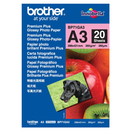 Brother 260gsm A3 Glossy Photo Paper 20 Sheets