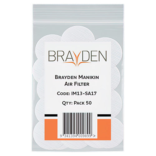Brayden Manikin Air Filter Adult Pack of 50