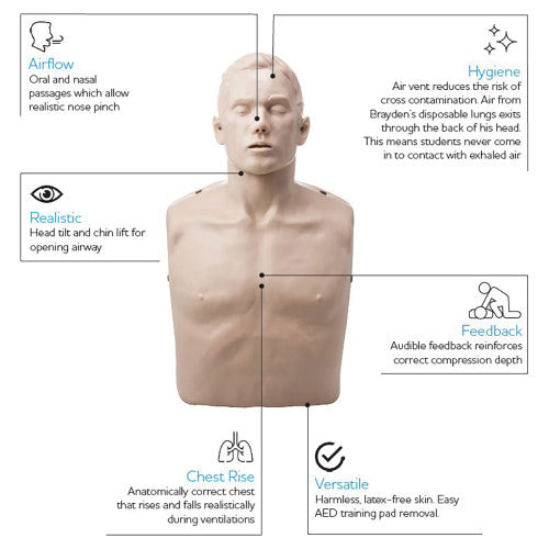 Brayden Pulse CPR Manikin with Lights
