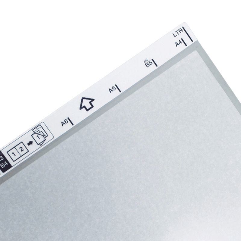 Brother CS-A3401 carrier sheet shown with a document