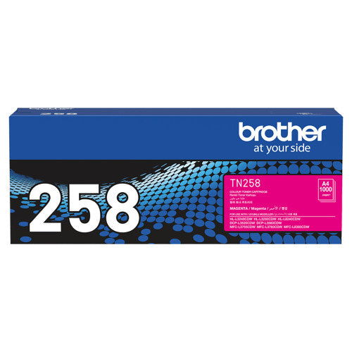 Brother TN258 Toner Cartridge 1000 Pages Magenta