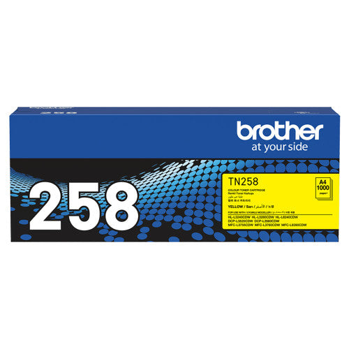 Brother TN258 Toner Cartridge 1000 Pages Yellow