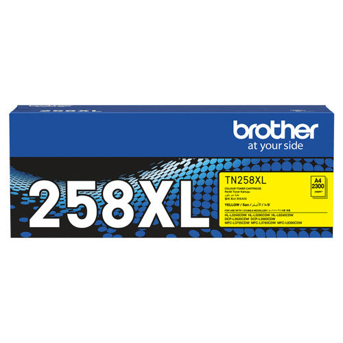Brother TN258XL Toner Cartridge 2300 Pages Yellow