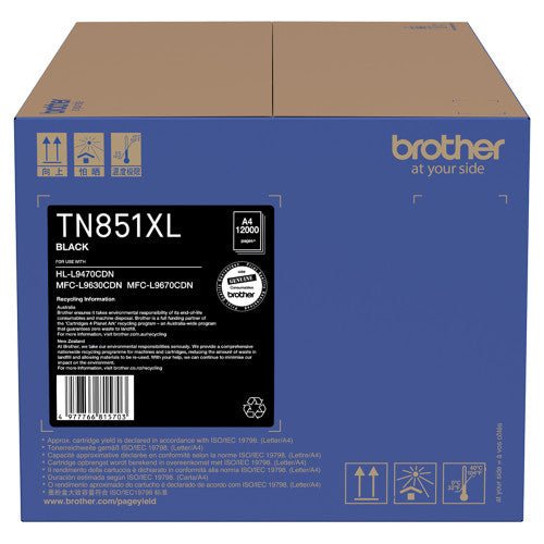 Brother TN851XL Toner Cartridge 12000 Pages Black