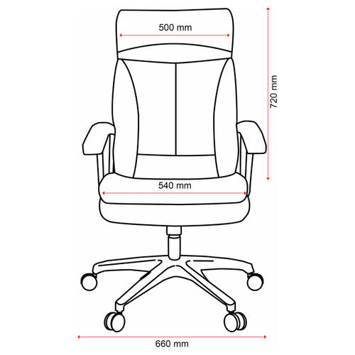 Buro Dakota II Chair With Arms PU Black