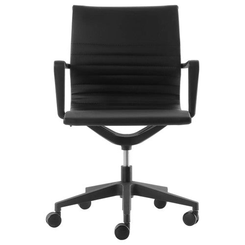 Buro Diablo Chair Black Frame With Arms PU Black