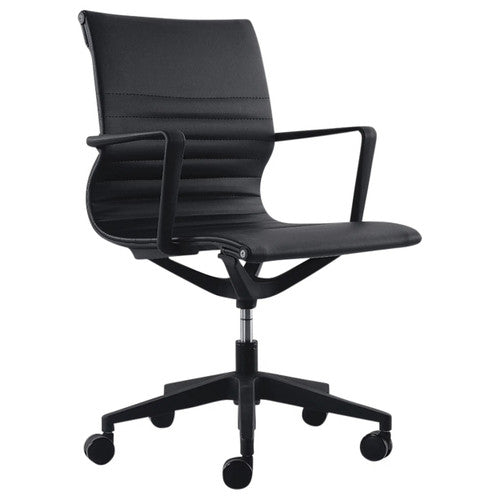 Buro Diablo Chair Black Frame With Arms PU Black