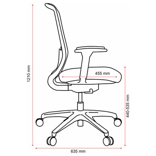 Buro Elan Mesh Back Chair With Arms Black