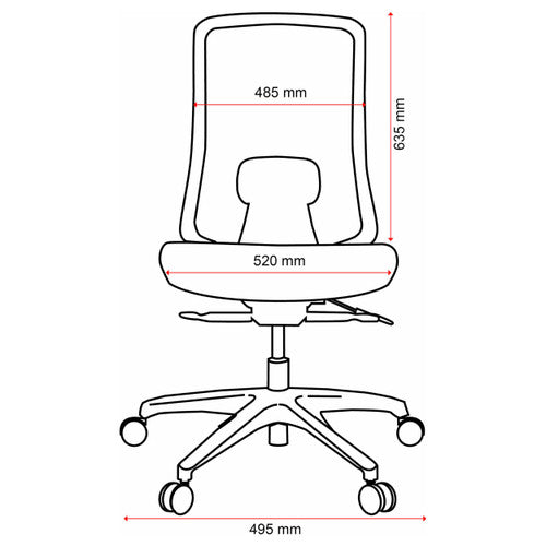 Buro Elan Mesh Back Chair With Arms Light Grey