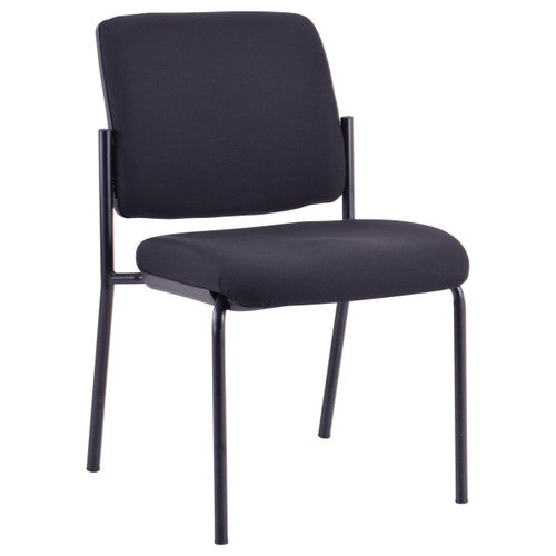 Buro Lindis 4 Leg Chair Black Powdercoat Frame Without Arms Fabric Black