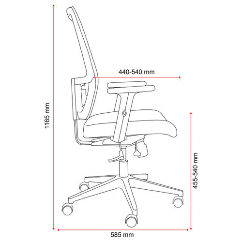 Buro Mantra Mesh Back Chair Without Arms Black