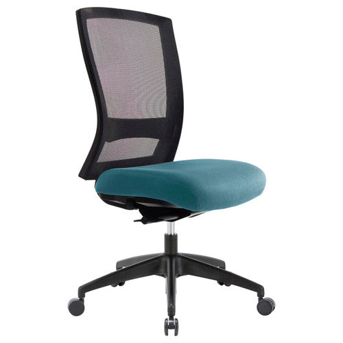 Buro Mentor Mesh Back Black Nylon Base Without Arms Safetex Cobalt