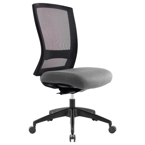 Buro Mentor Mesh Back Black Nylon Base Without Arms Safetex Smoke