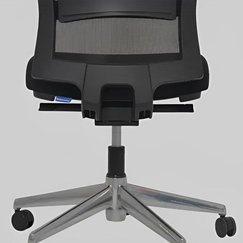 Buro Mentor Mesh Polished Aluminium Base Without Arms Black