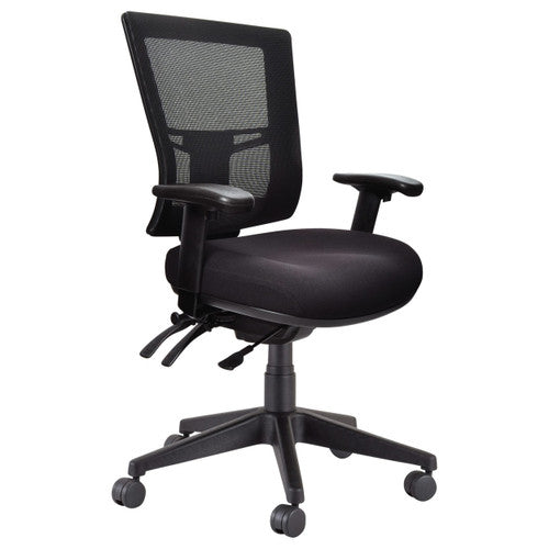 Buro Metro II 24/7 Mesh Back With Seat Slide Nylon Base With Arms Elastic Black