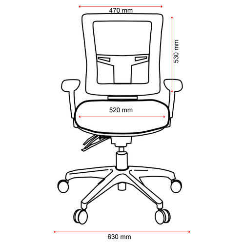 Buro Metro II 24/7 Mesh Back With Seat Slide Nylon Base Without Arms Elastic Black