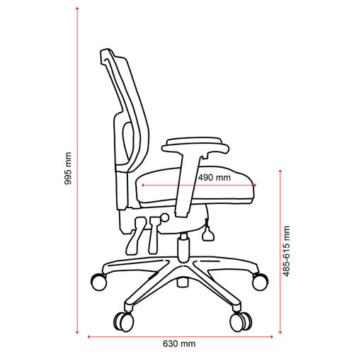 Buro Metro II 24/7 Mesh Back With Seat Slide Nylon Base Without Arms Elastic Black